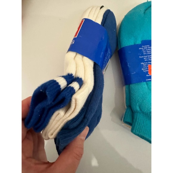 Vintage NOS new 7-8.5  boys 6 pr (2 pk x 3 pr) socksUSA 100% cotton - Picture 6 of 8